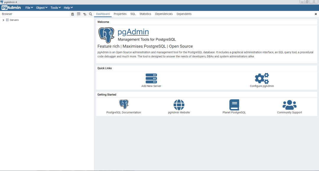 pgAdmin4界面设置为中文显示操作教程