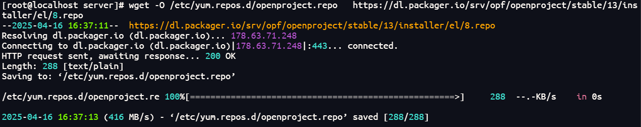 OpenProject + Rocky8安装