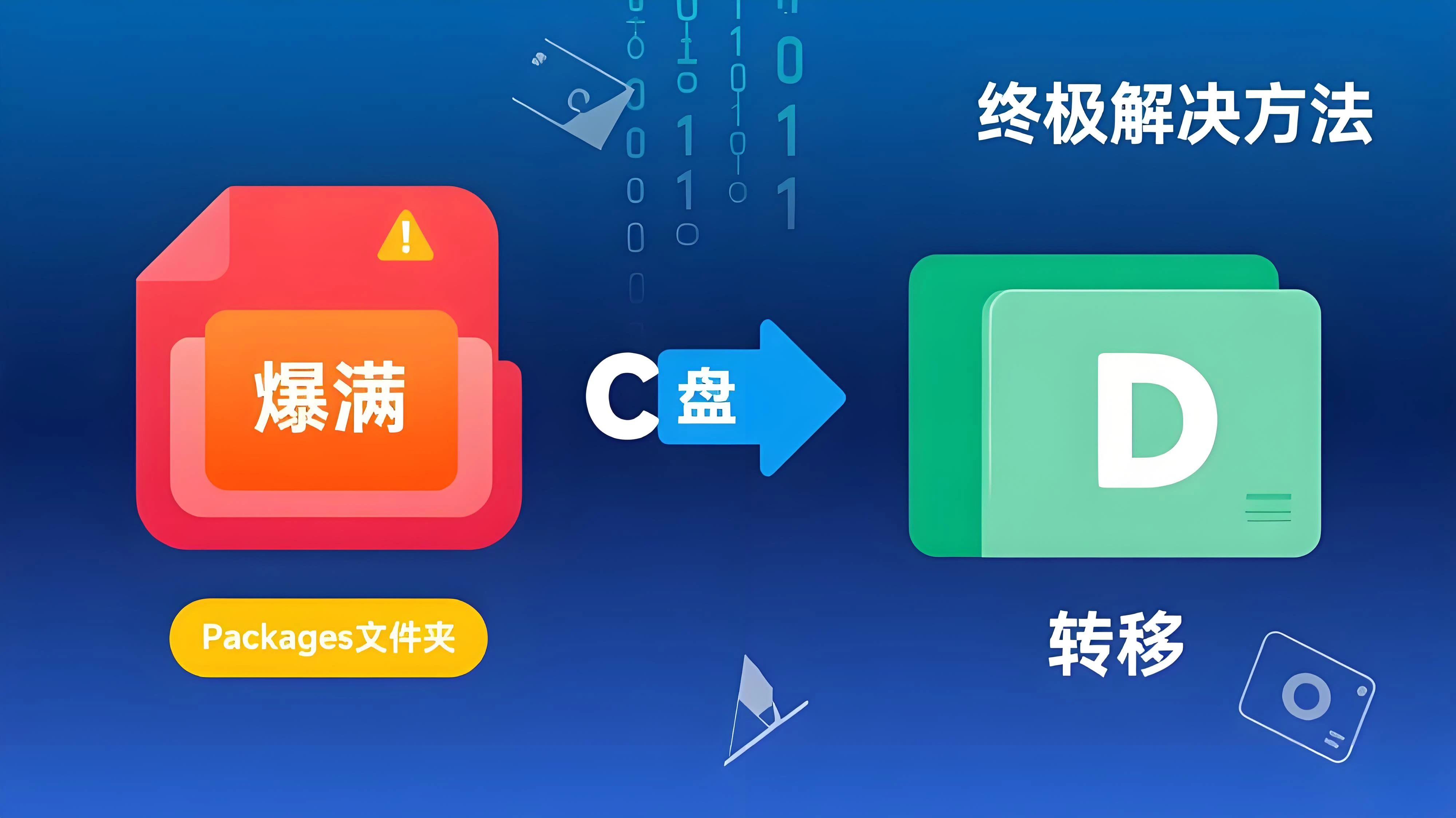 Visual Studio C盘爆满的终极解决方法：将 Packages 文件夹转移到其他磁盘