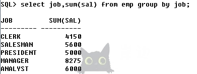 分类汇总group by的使用